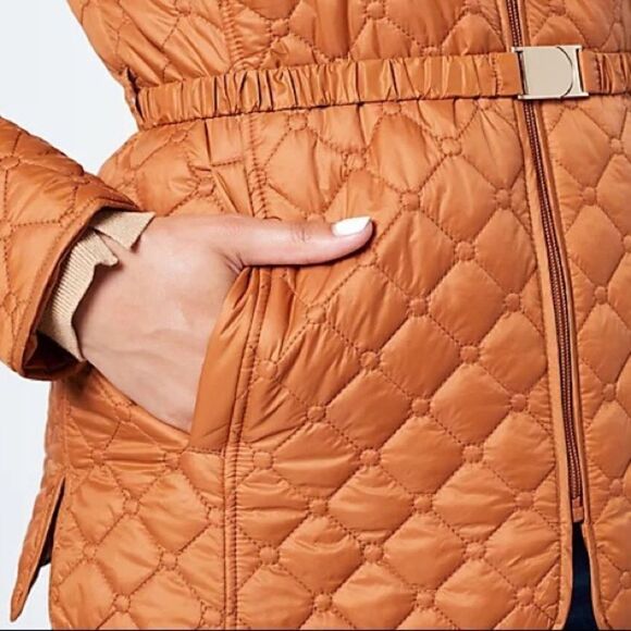 Dennis Basso Detachable Sleeves Water Resistant Quilted Jacket - Picture 3 of 6